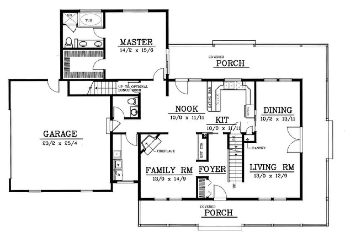 Floorplan 1 for House Plan #692-00183