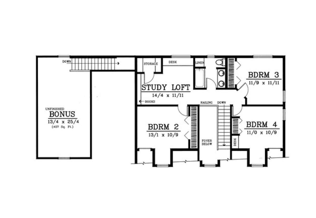 Floorplan 2 for House Plan #692-00183