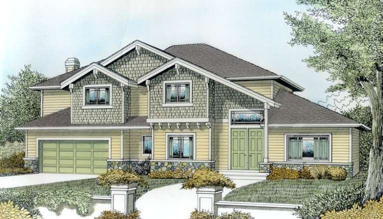 Craftsman House Plan #692-00195 Elevation Photo
