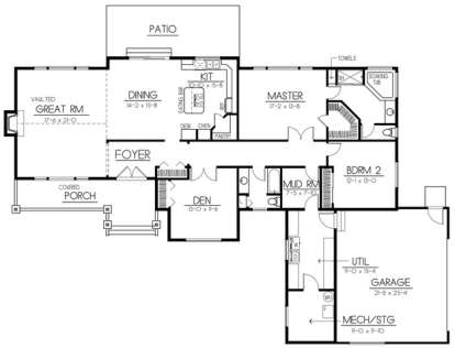 Floorplan 1 for House Plan #692-00198