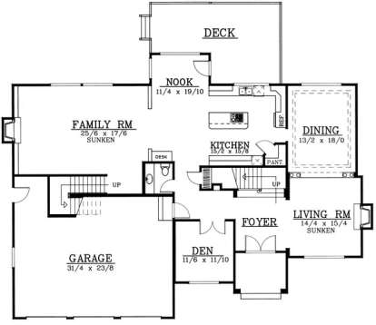 Floorplan 1 for House Plan #692-00199