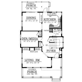Floorplan 1 for House Plan #692-00203
