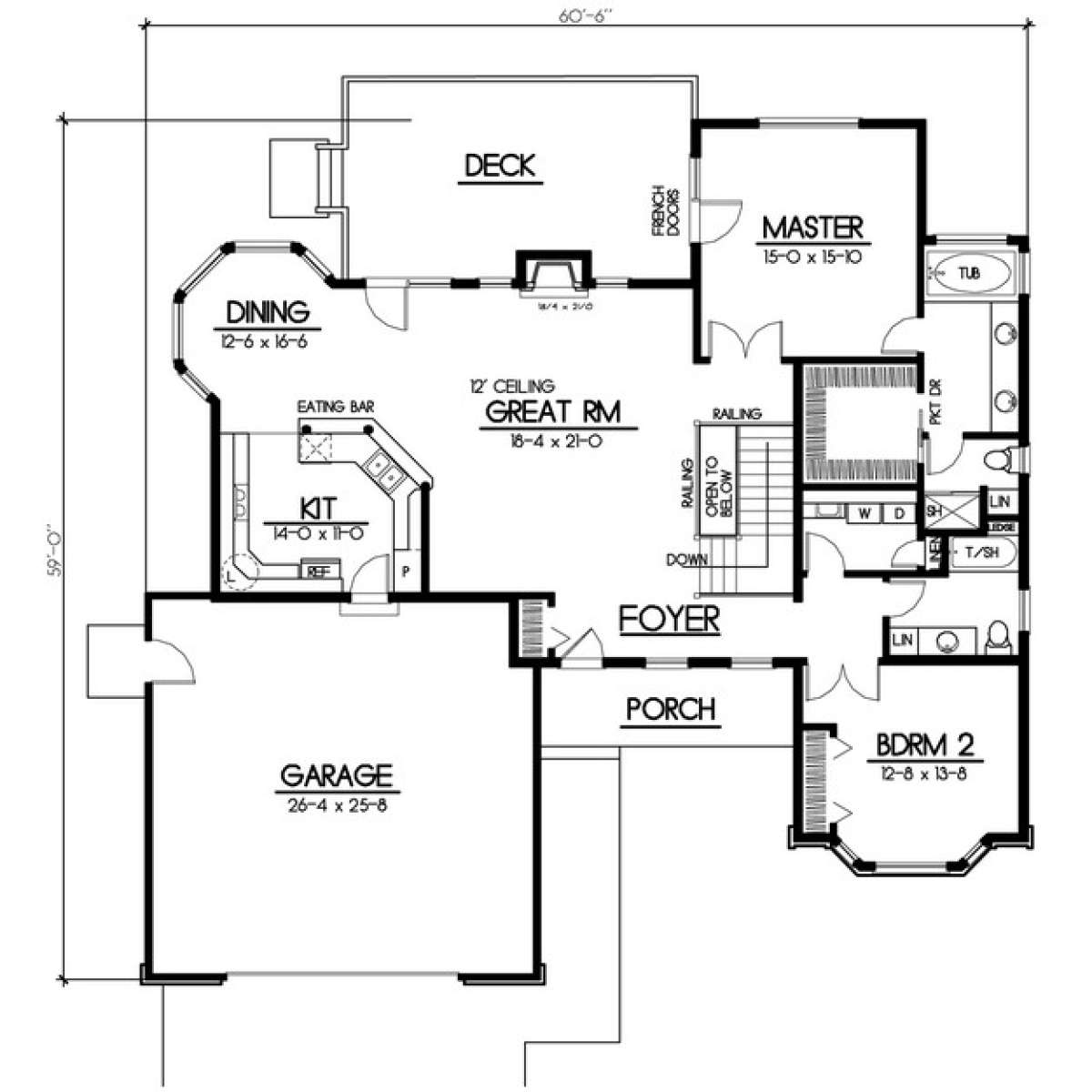 Floorplan 1 for House Plan #692-00207