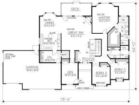 Floorplan 1 for House Plan #692-00209