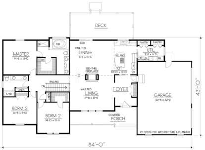 Floorplan 1 for House Plan #692-00211