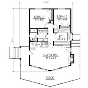 Floorplan 1 for House Plan #692-00217