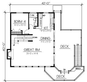 Floorplan 1 for House Plan #692-00218