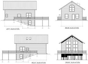 Narrow Lot House Plan #692-00219 Elevation Photo