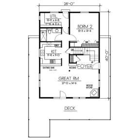 Floorplan 1 for House Plan #692-00219
