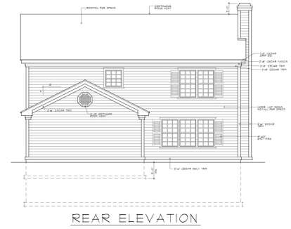 Early American House Plan #692-00221 Elevation Photo