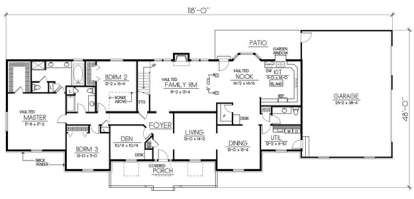 Floorplan 1 for House Plan #692-00224