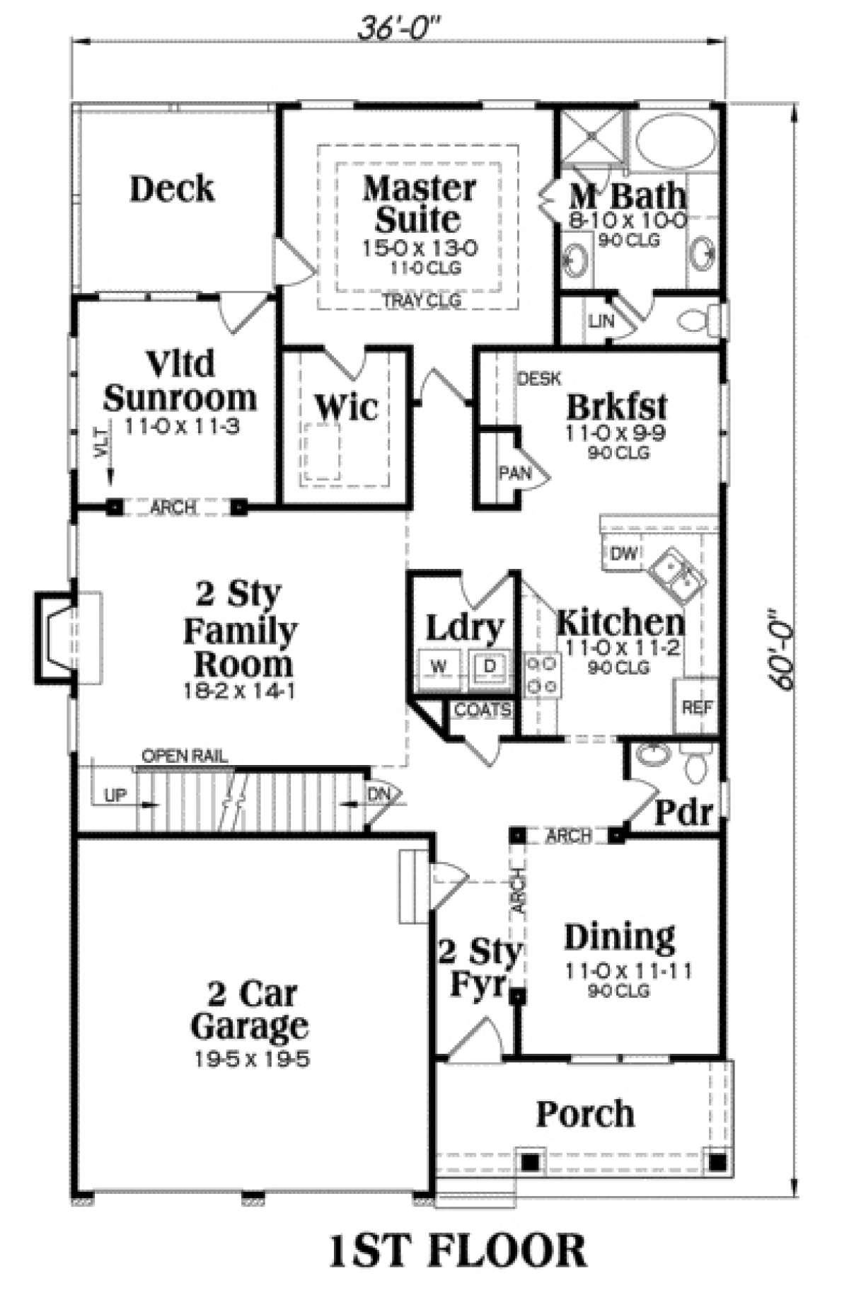 Main Floor for House Plan #009-00047