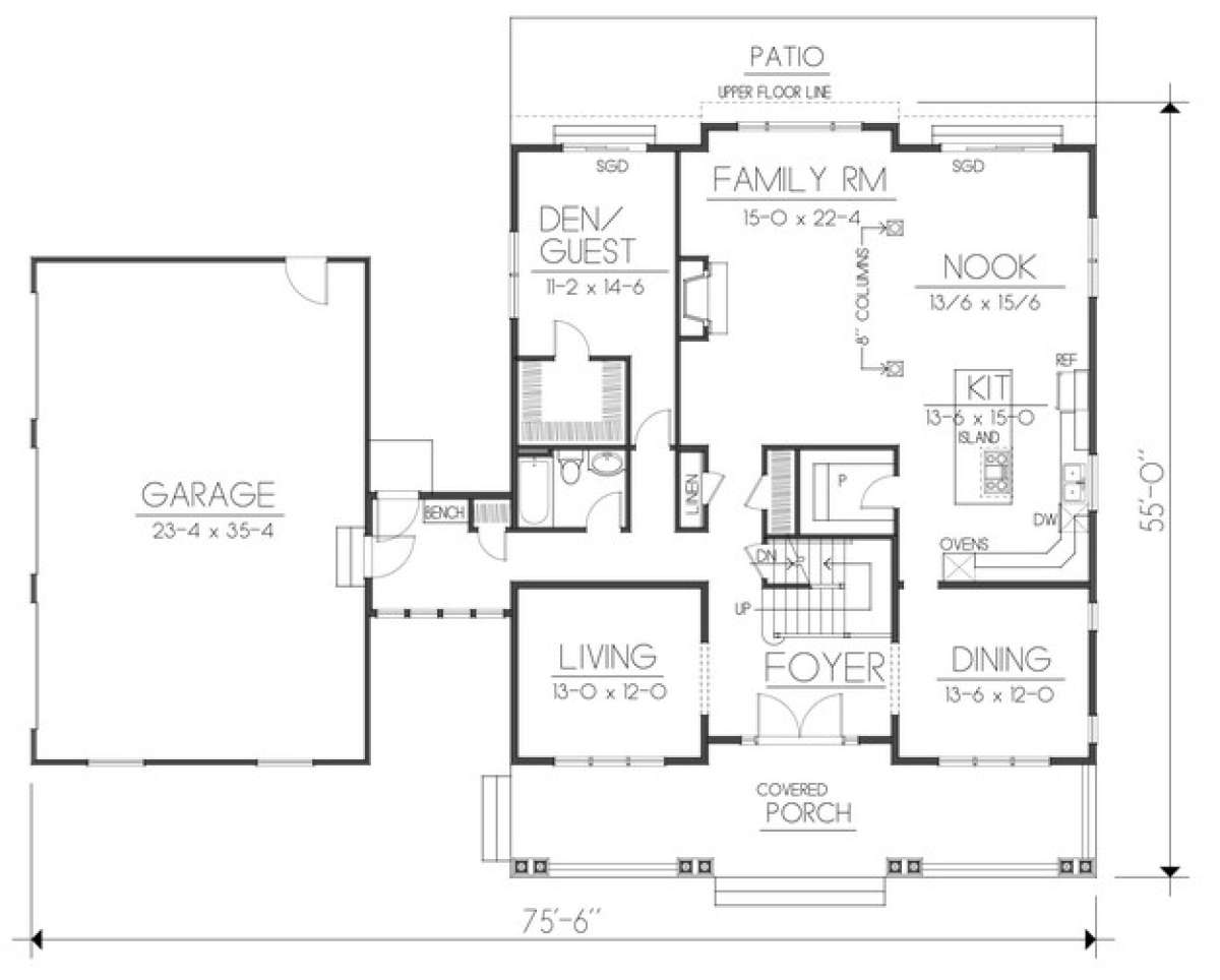 Floorplan 1 for House Plan #692-00226
