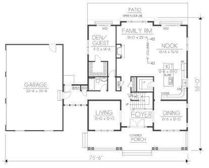 House Plan House Plan #6400 Drawing 1
