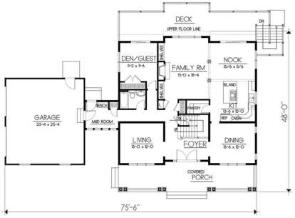 Floorplan 1 for House Plan #692-00235