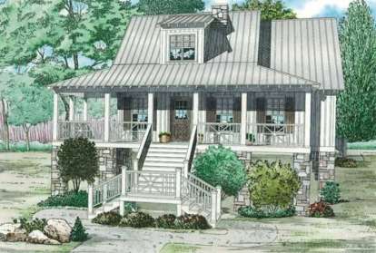 Cottage House Plan #110-00814 Elevation Photo