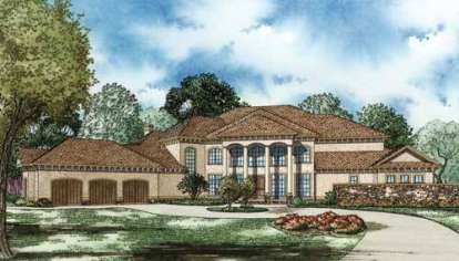 4 Bed, 4 Bath, 8484 Square Foot House Plan - #110-00827