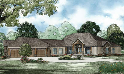 Northwest House Plan #110-00829 Elevation Photo