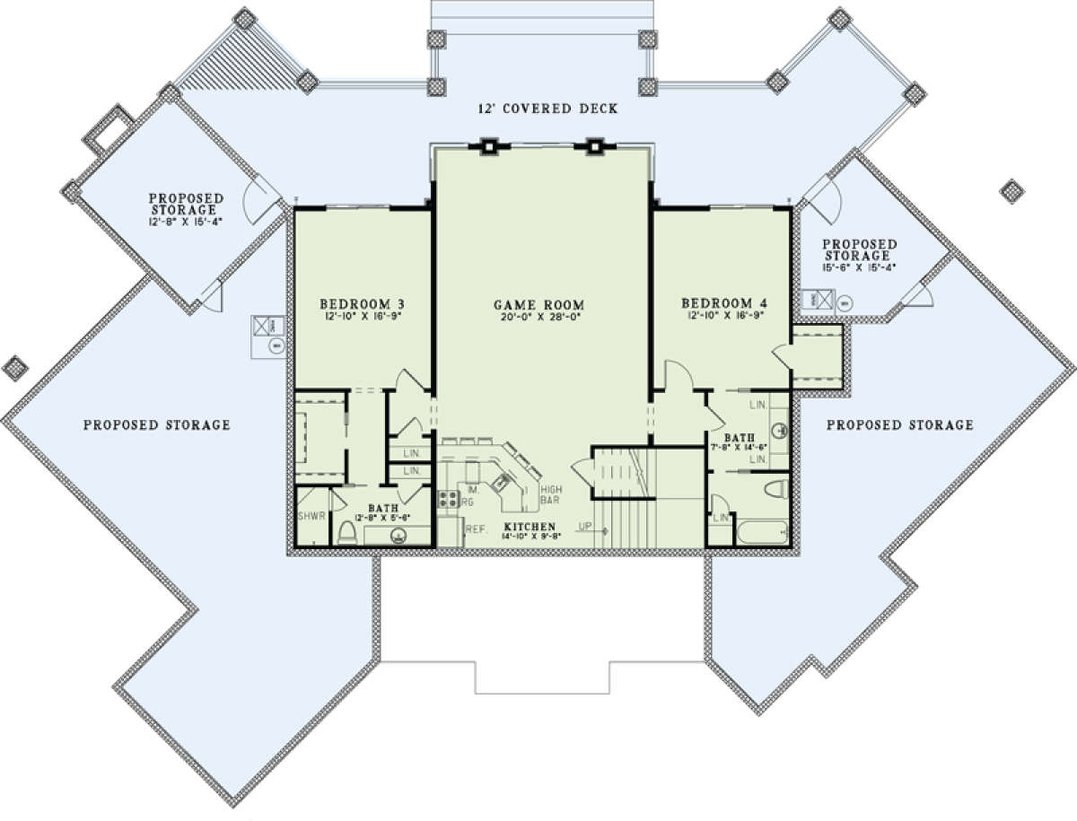 Basement Floor Plan for House Plan #110-00829
