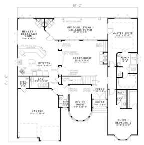 Floorplan 1 for House Plan #110-00830
