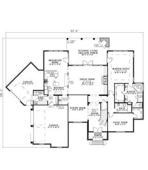 Floorplan 1 for House Plan #110-00834