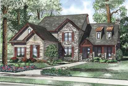 4 Bed, 3 Bath, 3430 Square Foot House Plan - #110-00837