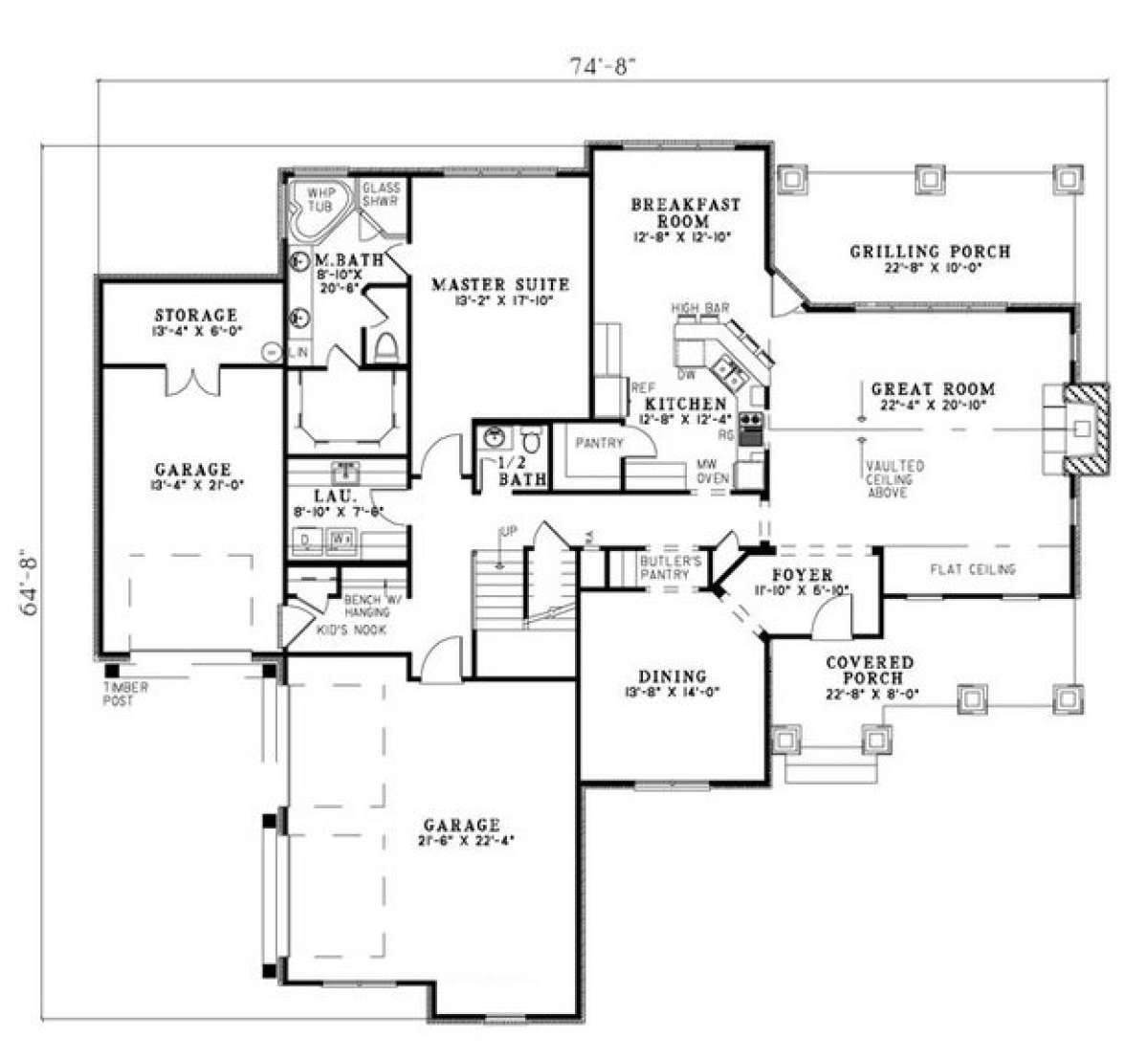 Floorplan 1 for House Plan #110-00837