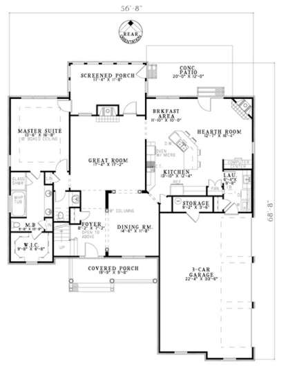 Floorplan 1 for House Plan #110-00838