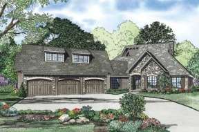 French Country House Plan #110-00839 Elevation Photo