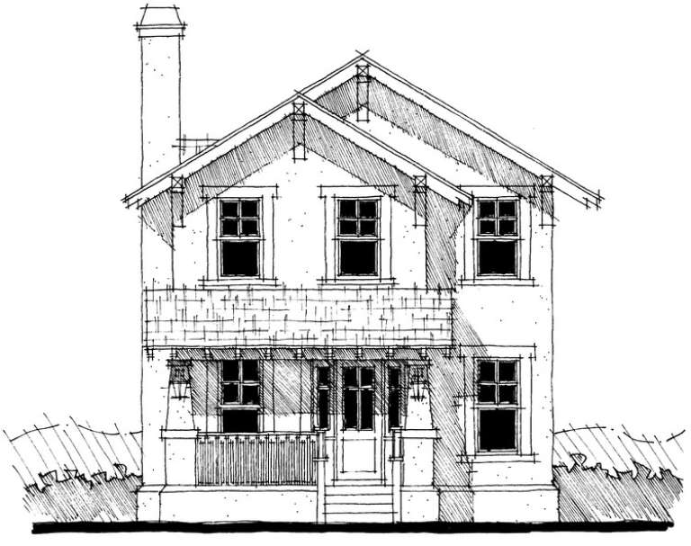 Craftsman House Plan #028-00062 Elevation Photo