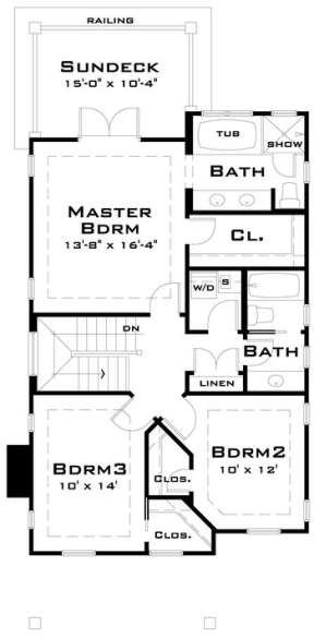 Floorplan 2 for House Plan #028-00062
