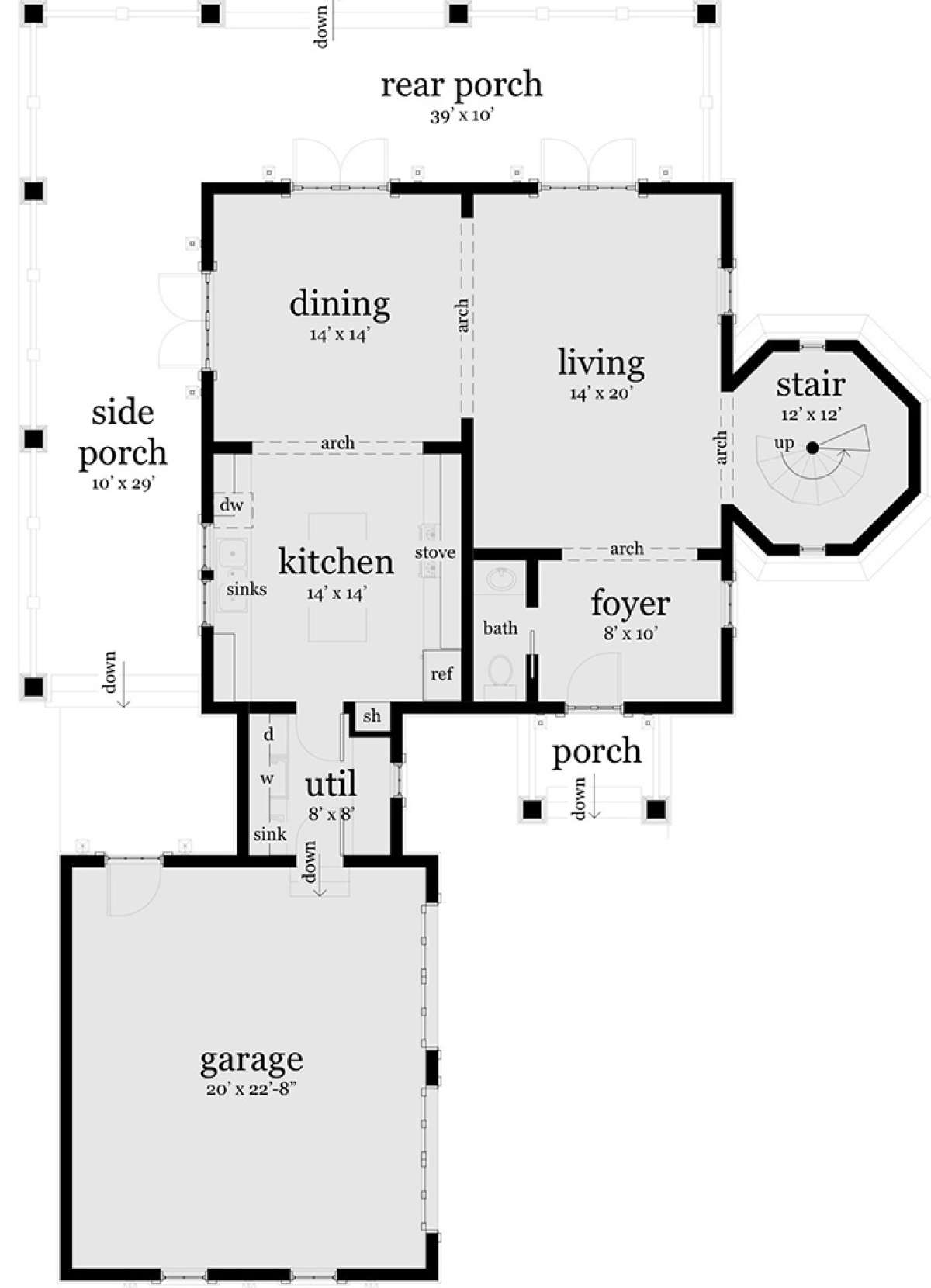 Main Floor for House Plan #028-00064
