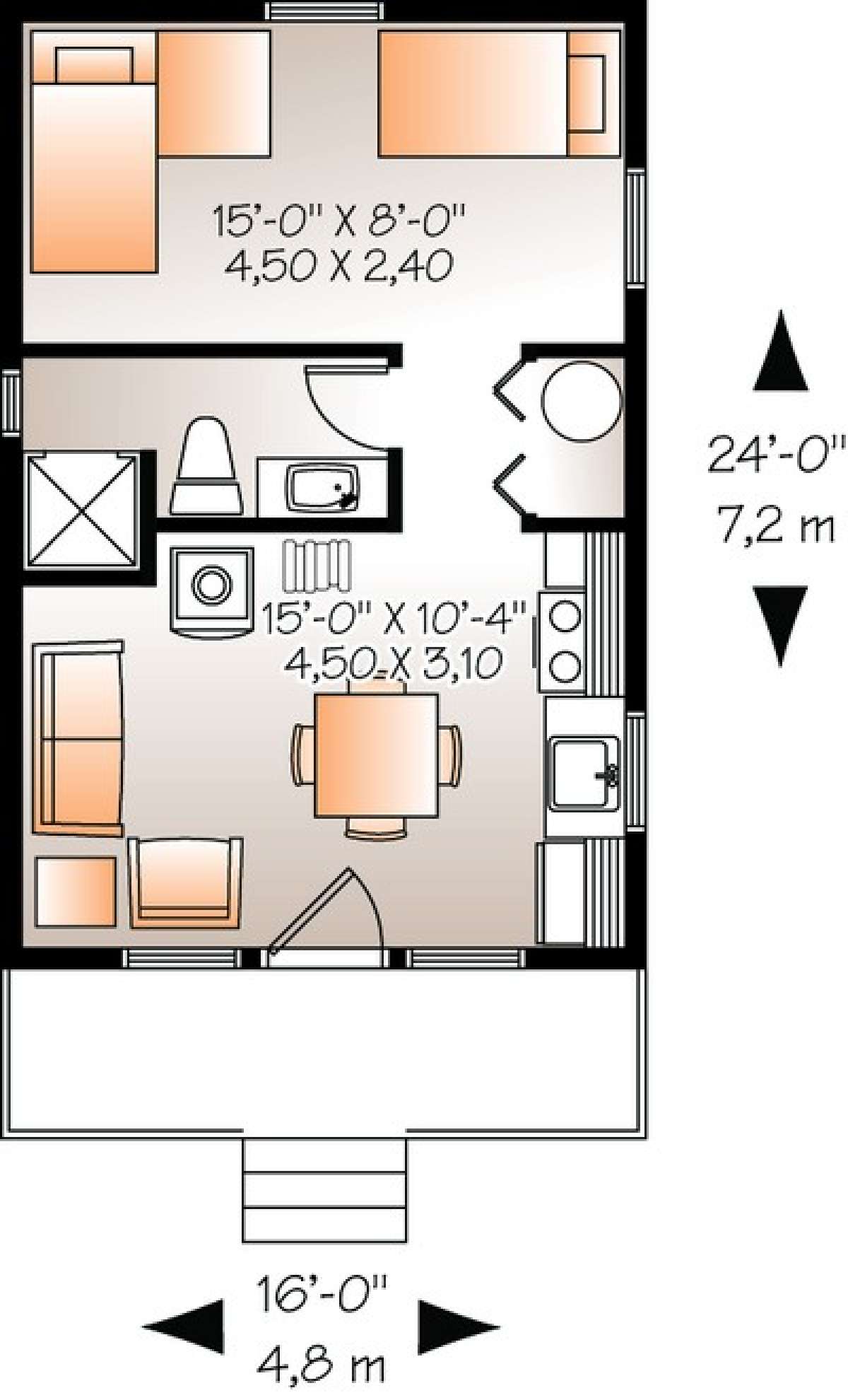 Floorplan 1 for House Plan #034-00175