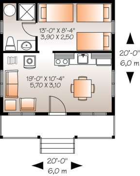 Floorplan 1 for House Plan #034-00176