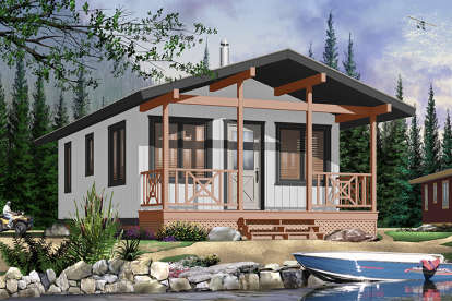 Vacation House Plan #034-00178 Elevation Photo