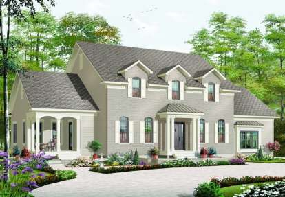 Traditional House Plan #034-00179 Elevation Photo
