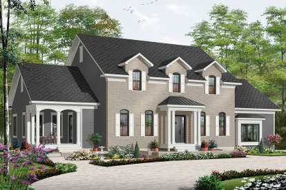 Traditional House Plan #034-00179 Elevation Photo