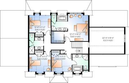 Second Floor for House Plan #034-00179