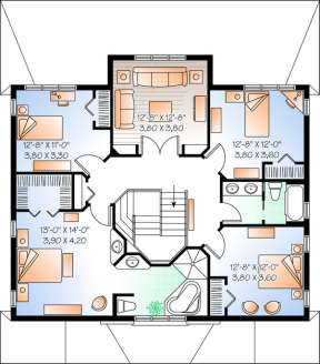 Floorplan 2 for House Plan #034-00181