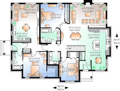 Floorplan1 for House Plan #034-00182