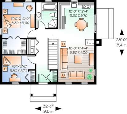 Main Floor for House Plan #034-00189