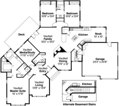 Floorplan for House Plan #035-00002