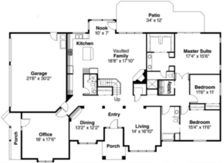 House Plan House Plan #650 Drawing 1