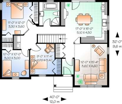 Floorplan1 for House Plan #034-00195
