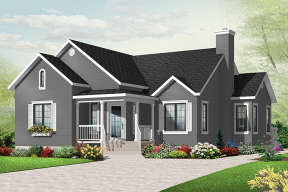 Country House Plan #034-00198 Elevation Photo