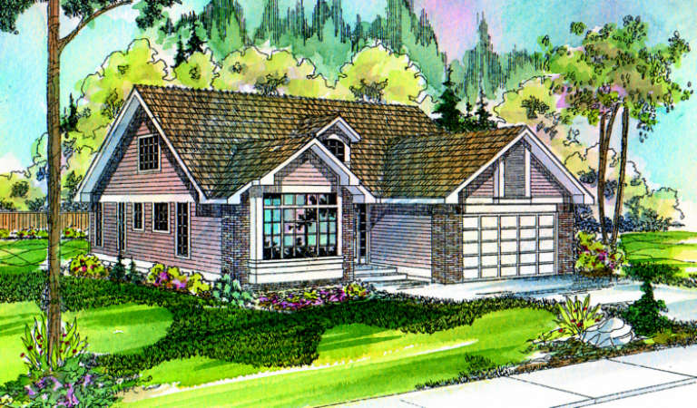 Contemporary House Plan #035-00004 Elevation Photo