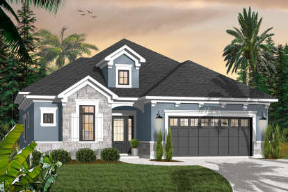 Traditional House Plan #034-00200 Elevation Photo