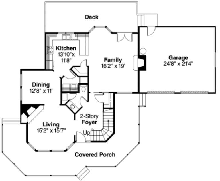 House Plan House Plan #653 Drawing 1