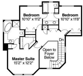 Second Floor for House Plan #035-00006