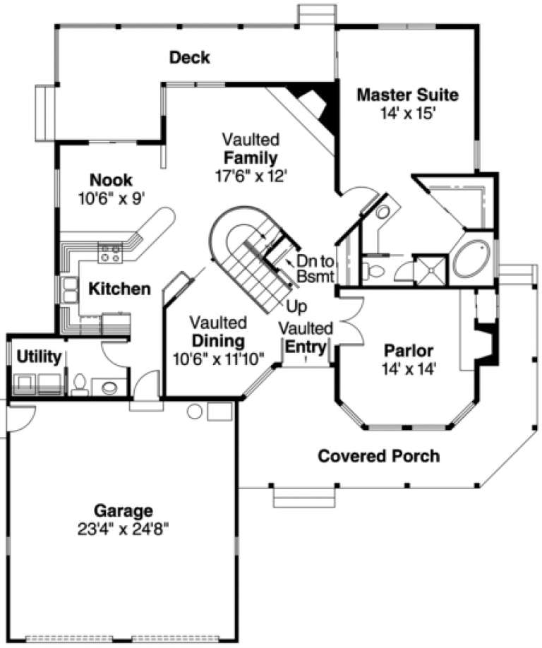 House Plan House Plan #654 Drawing 1